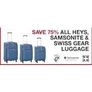 All Heys, Samsonite & Swiss Gear Luggage - 75% off