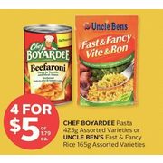 Chef Boyardee Pasta Uncle Ben's Fast & Fancy Rice - 4/$5.00