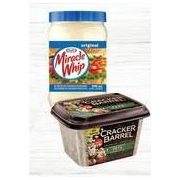 Cracker Barrel Crumbled Feta Cheese, Miracle Whip Spread - $3.99