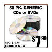 Generic CDs or DVDs - $7.99