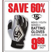 LS Men's / Youth Series 3 Batting Gloves  - $9.99 (60% off)