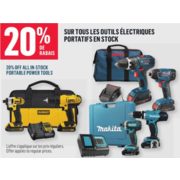 20% Off All In-Stock Portable Power Tools