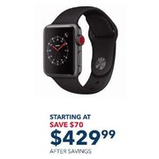 Apple Watch Series 3, GPS + Cellular - From $429.99 ($70.00 off)