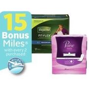 Depend Or Poise Underwear Or Shields Or Poise Pads - $14.99/Pkg