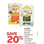 Align Irritable Bowel Syndrome Relief Probiotics - 20% off