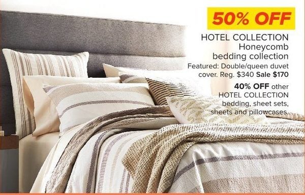 The Bay Hotel Collection Honeycomb Bedding Collection