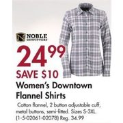 Noble Women's Downtown Flannel Shirts - $24.99 ($10.00 off)