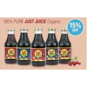 100% Pure Just Juice Organic - 15% off