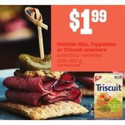 Christie Ritz, Toppables Or Triscuit Crackers  - $1.99