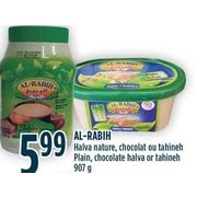 Al-Rabih Plain, Chocolate Halva Or Tahineh - $5.99