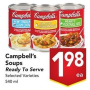 Campbell's Soups Ready To Serve - $1.98