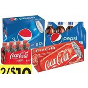 Coca-Cola or Pepsi Soft Drinks - 2/$10.00