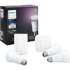 Philips Hue A19 Smart Light Starter Kit w/ Hub & Dimmer -3 Pack -White/Colour Ambiance -Only at Best Buy