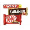 Halls or Cadbury or Nestle Chocolate Bars - 3/$5.00