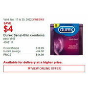 Durex Sensi-Thin Condoms - $14.99 ($4.00 off)