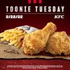 KFC Toonie Tuesday: Get Two Pieces of Chicken and Fries for $2.00 Until March 23