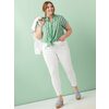 Striped Tie Front Woven Shirt Blouse - Addition Elle - $24.00 ($35.99 Off)