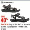 Outbound Men's Or Women's Braided 2-Strap Sandal - $26.99 (40% off)
