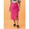 High-waisted Skirt With Slit And Runching - Addition Elle - $19.99 ($49.96 Off)