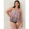 Printed Overlay Tankini With Back Ring - $39.99 ($35.96 Off)