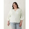 Puffy Sleeve Split Neck Popover Knit Top - $14.97 ($40.98 Off)