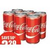 Coca-Cola Soft Drinks Mini Cans - $3.29 ($0.50 off)