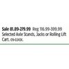 Axle Stands, Jacks Or Rolling Lift Cart - $81.89-$279.99