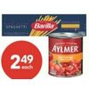 Aylmer Canned Tomato, Barilla Pasta or Prego Pasta Sauce - $2.49