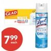 Lysol Disinfecting Spray or Glad Garbage Bags - $7.99