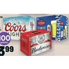 Labatt Budweiser, Molson Coors Light, Sleeman Clear 2.0 Beer - $43.99